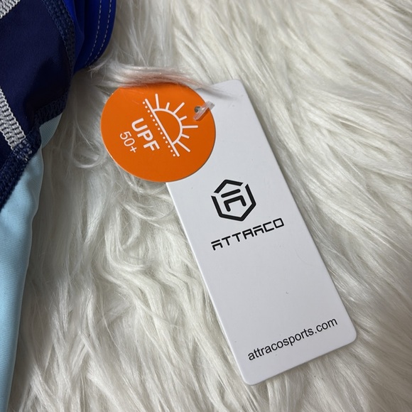 NWT Attraco Sporty One Piece Racerback Low Cut Leg Swimsuit From Amazon Size M - Picture 6 of 14